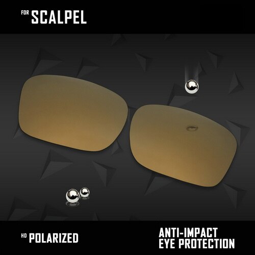 OOWLIT Lenses Replacements For Oakley Scalpel OO9195 Sunglasses Polarized - Multi Colors: Bronze Gold