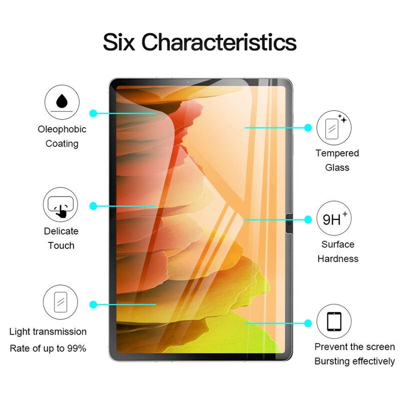 Displayschutzfolie für samsung galaxy tab  a7, 10.4 stück 2 hochauflösend/kratzfest /9h aus gehärtetem glas
