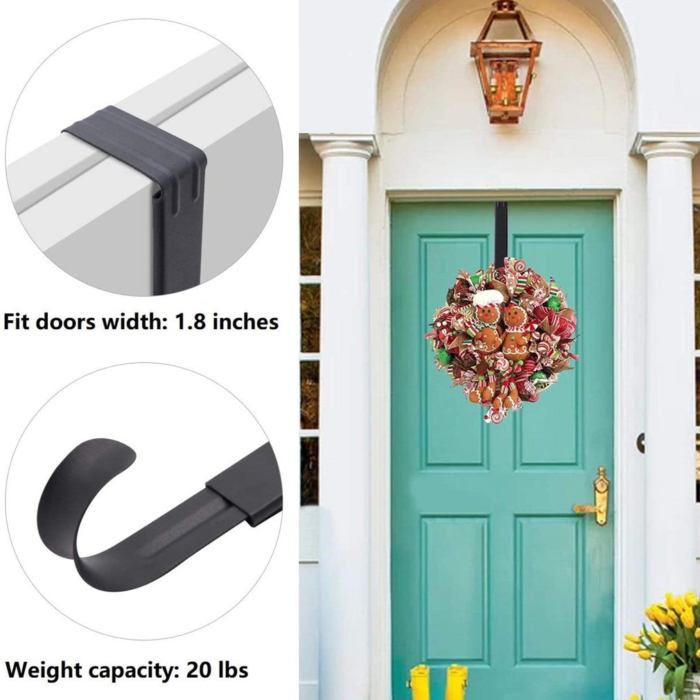 Wreath Door Hanger Adjustable Metal Hook Home Kitchen Wall Garland Holder Storage Rack Organizer Christmas Party Decoration