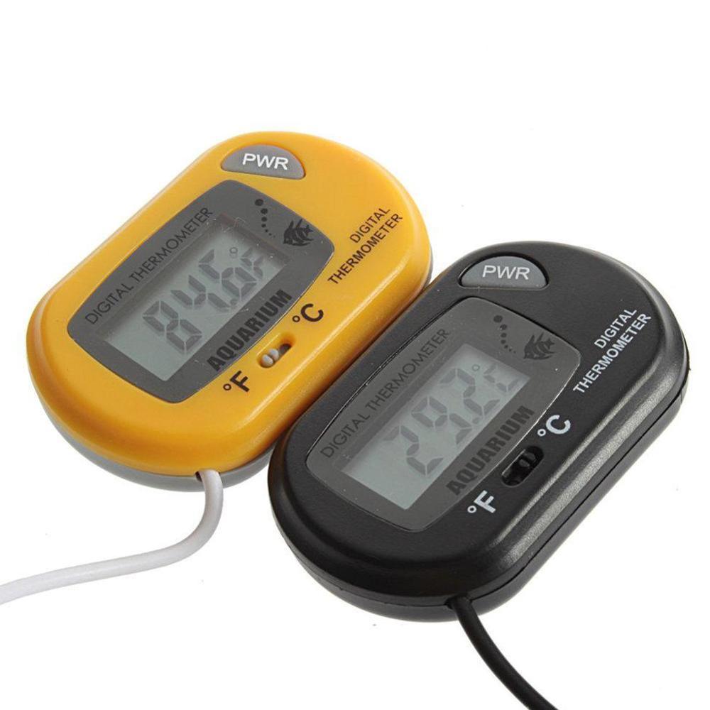 1 Uds termómetro de Acuario, indicador de metros de temperatura de Terrario de Tanque De Agua de peces LCD Digital para terrario para reptiles pecera