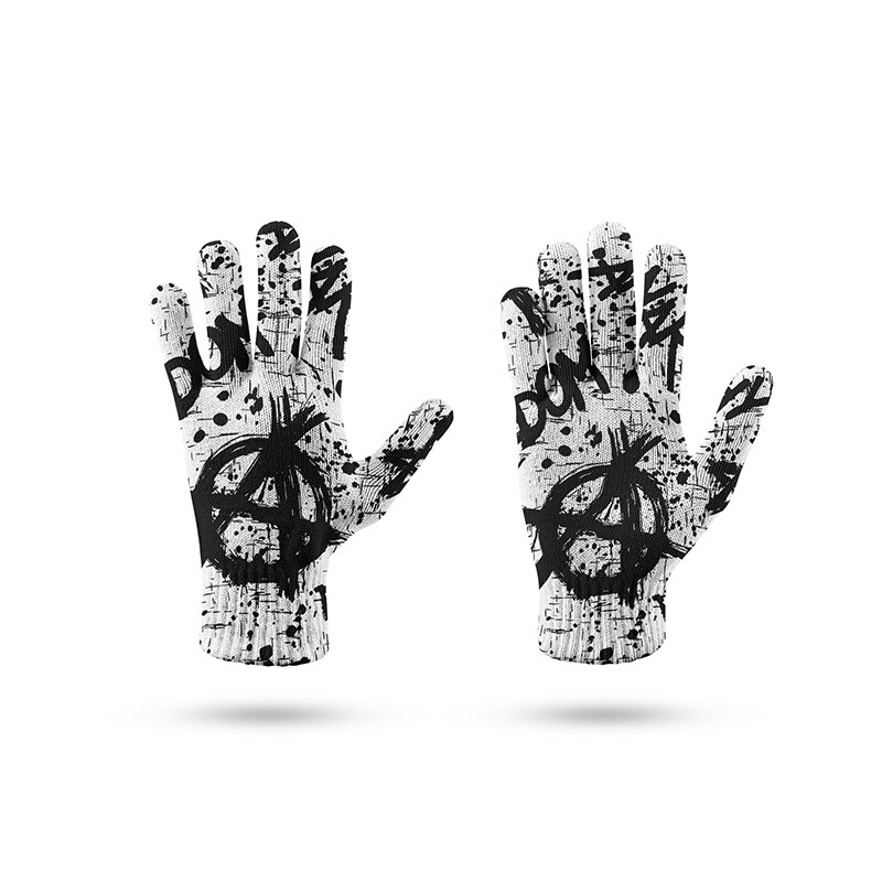 Guantes creativos con estampado de calavera para hombre y mujer, guantes de punto con pantalla táctil del teléfono móvil, para deportes de invierno, cálidos, mitones de conducción: style7