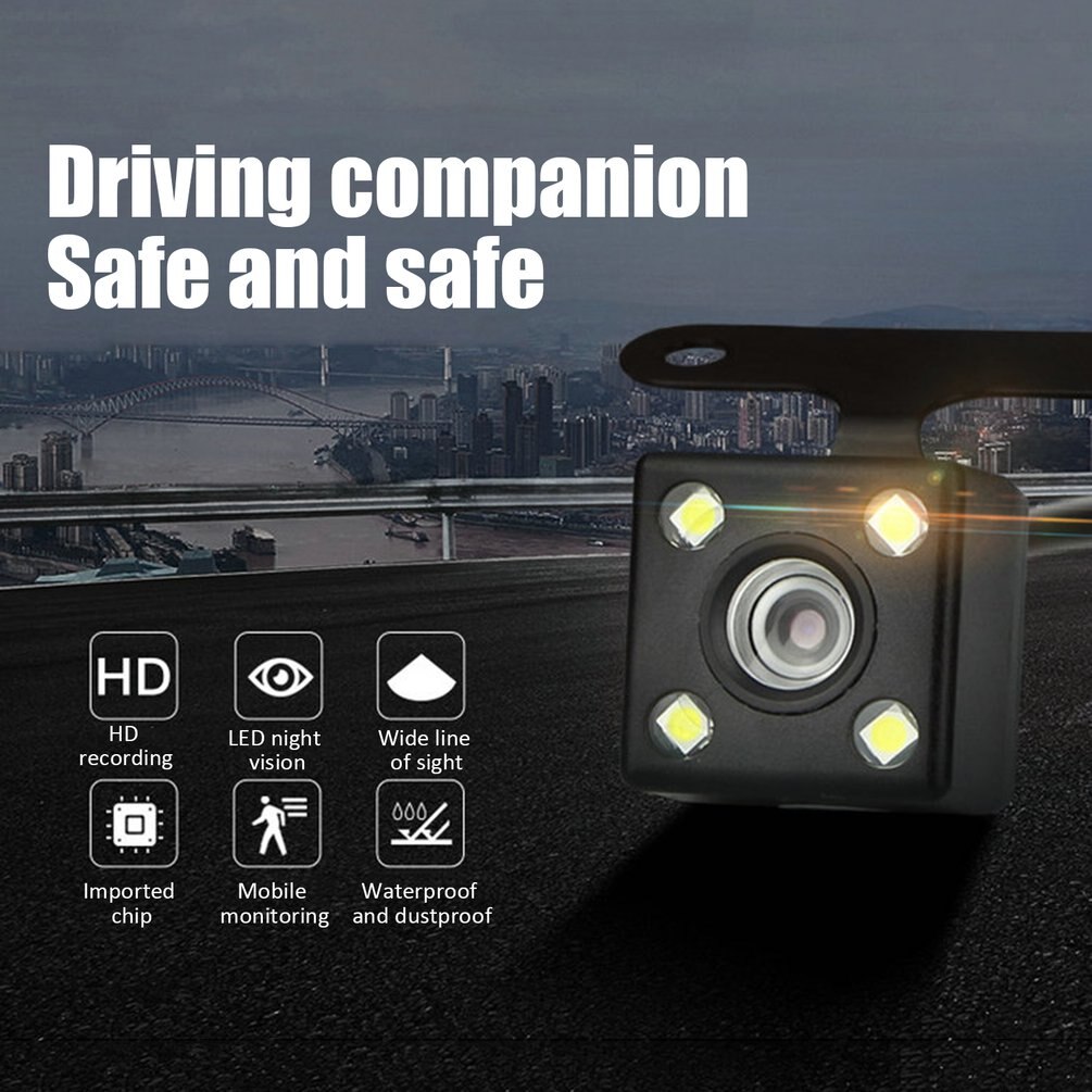 4 Light Hd Camera Ccd Car Rear View Camera Reversing Camera Waterproof Car Rear View Reversing Camera