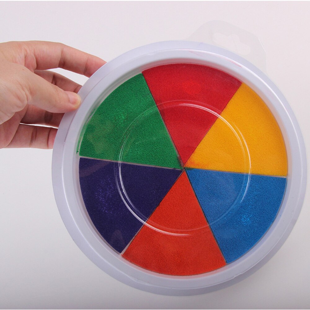 1PC Ink Pad Colorful Non-toxic DIY Leaktight Interesting Finger Paint Pad Stamp Pads for Children Students Kids