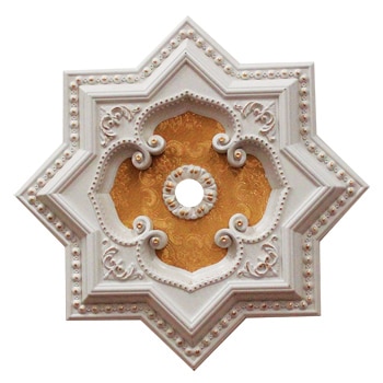 Decogold 60*60 Cm Star Palace Plafond Accessoire Wit Goud Decoratief Plafond Gemaakt In Turkije