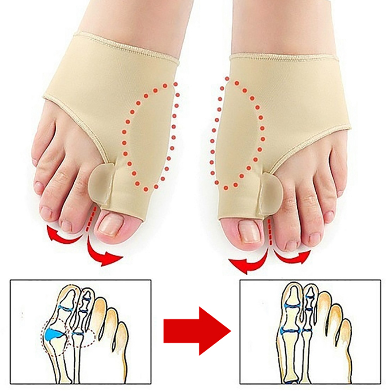 Zehenkorrektur Orthesen Füße Fußpflege Knochen Daumenversteller Korrektur Weiche Pediküre Socken Bunion Glätteisen (1 Paar / 2 Paar)