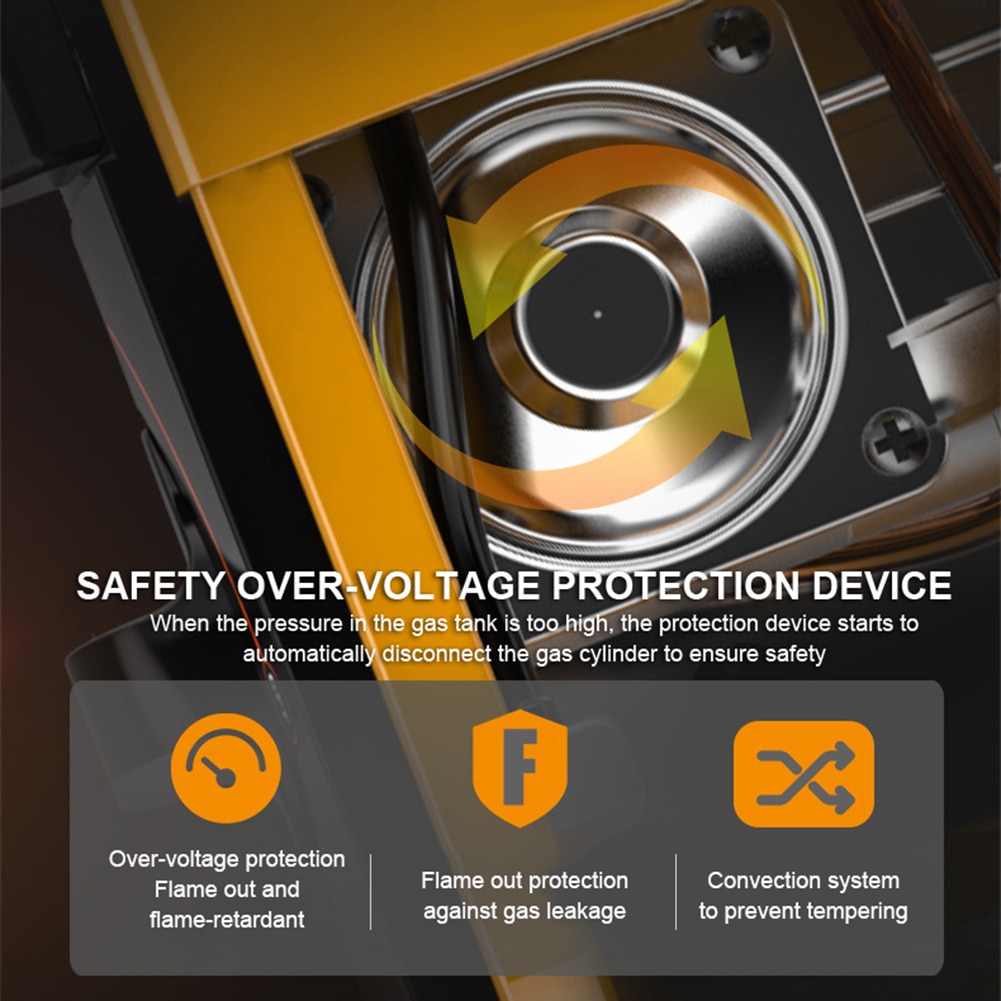 2.9KW Outdoor Cooker Small Gas Tank Gas Stove Camping Cooker Field Use Cassette Stove Multiple Functions Windproof Gas Stove