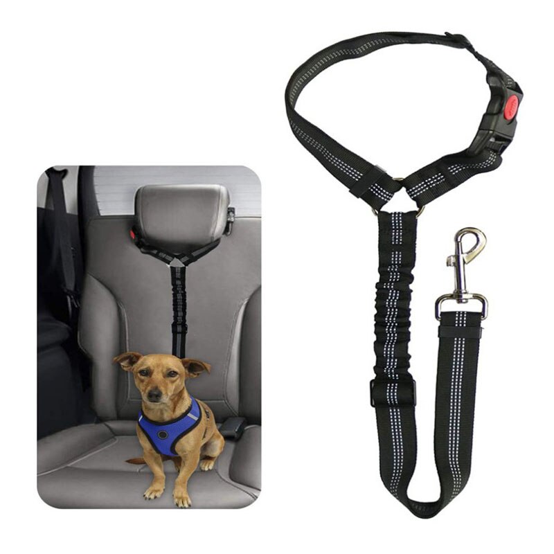 Hond Kat Nylon Veiligheid Seat Belt Riem Auto Hoofdsteun Restraint Verstelbare Hond Hoofdsteunen Voertuig Veiligheidsgordels Harness Voor Dog Walker