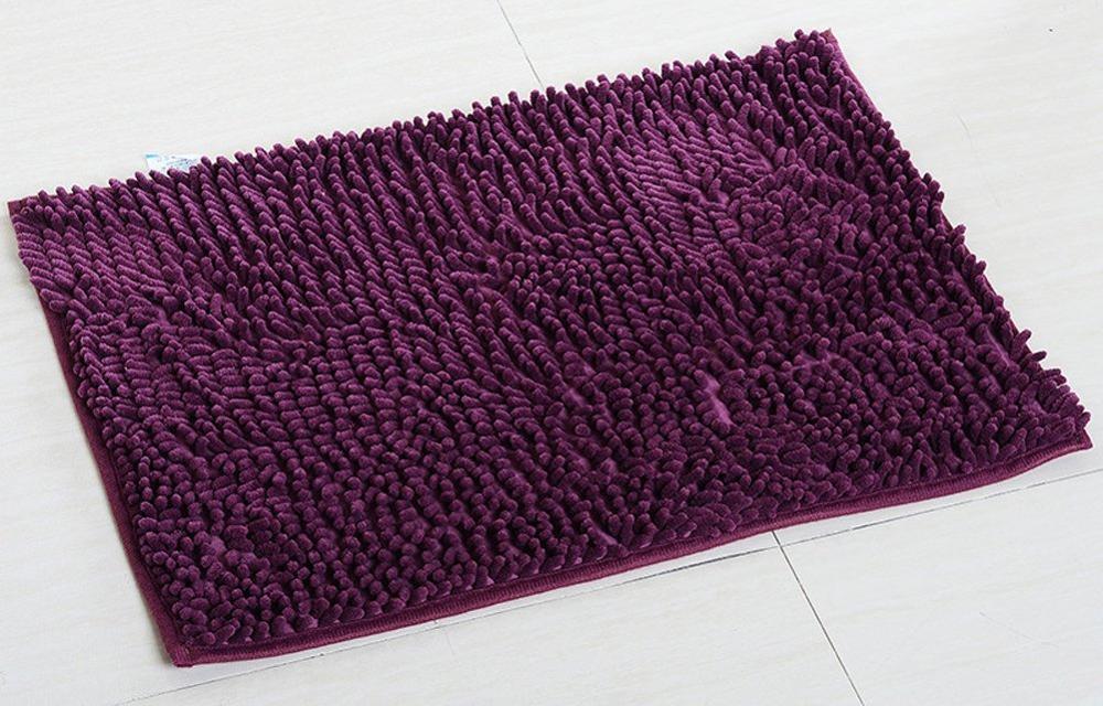 40*60CM Absorbent Bath Mats for Tub Non - Slip Grey Bath Mat for Bathroom Floor Bath Rug Machine Washable 50: Deep purple