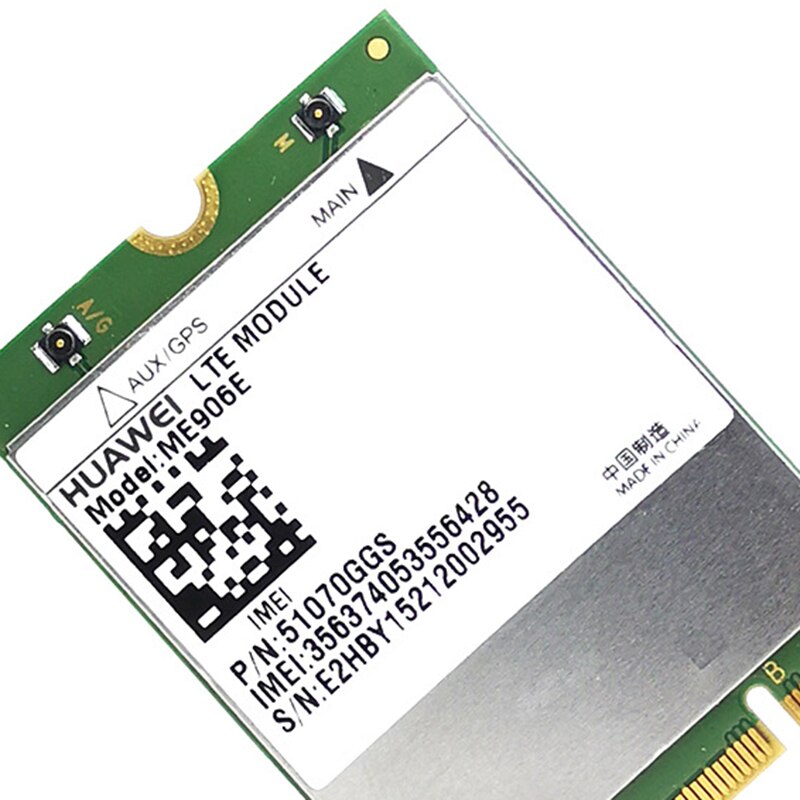 Ulåst  me906e + 2 stk ipx 4 ngff m .2 antenne fdd lte 4g wcdma gsm support gps modul lager