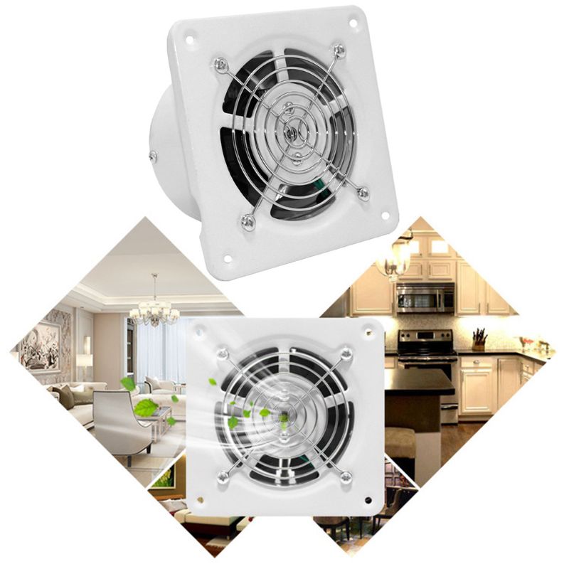 4 Inch Extractor Exhaust Fan Quiet Air Ventilation Fans 25W Wall Window Ventilator for Toilet Bathroom Kitchen Room Use