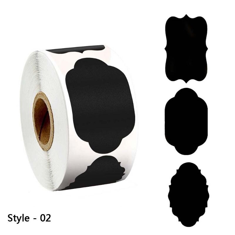 300pcs/roll Blank Chalkboard Labels Sticker for Kitchen Canning Mason Spice Jars