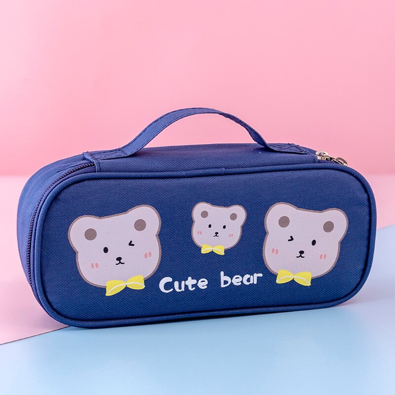 Draagbare Etui Grote Capaciteit Potlood Gevallen Multifunctionele Pencilcase Effen Kleur Estuche Escolar Trousse Scolaire: 4