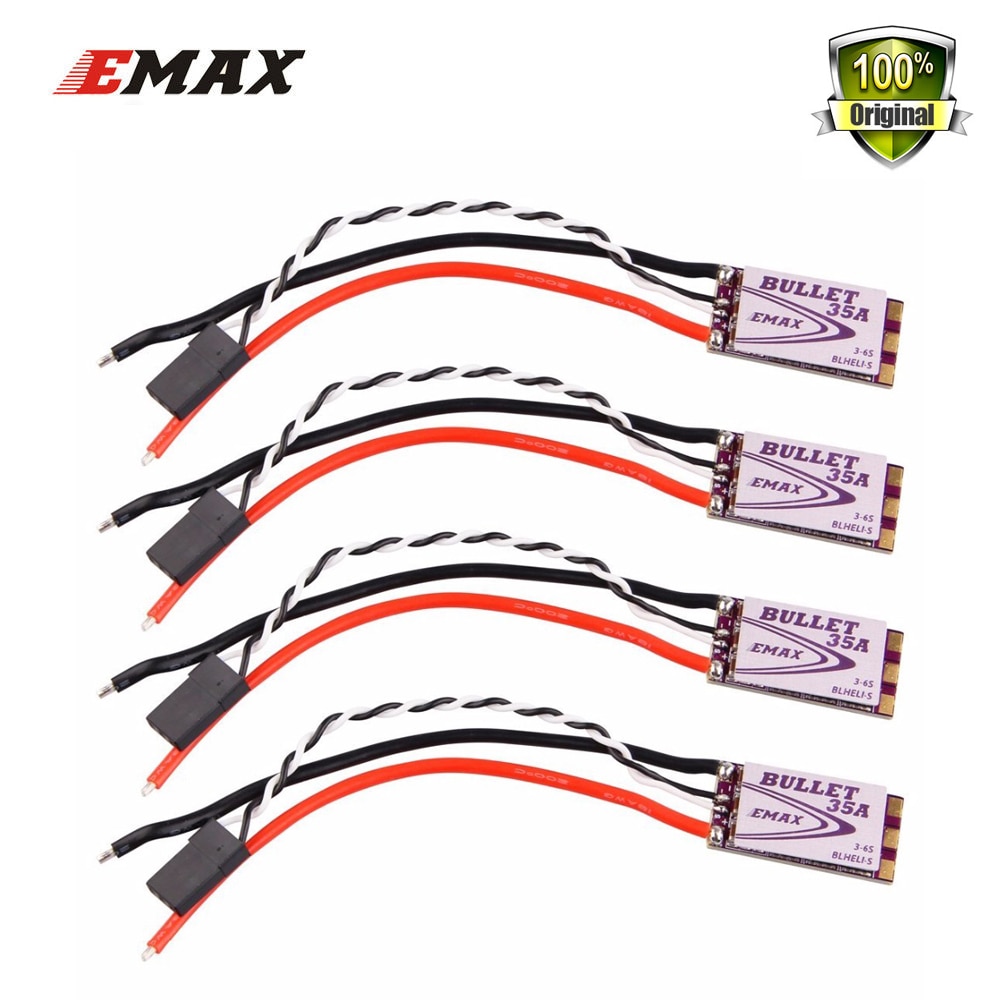 4 Stks/partij Emax Blheli-S Dshot Bullet Fpv Esc 6A 12A 15A 20A 30A 35A Blheli S speed Controller