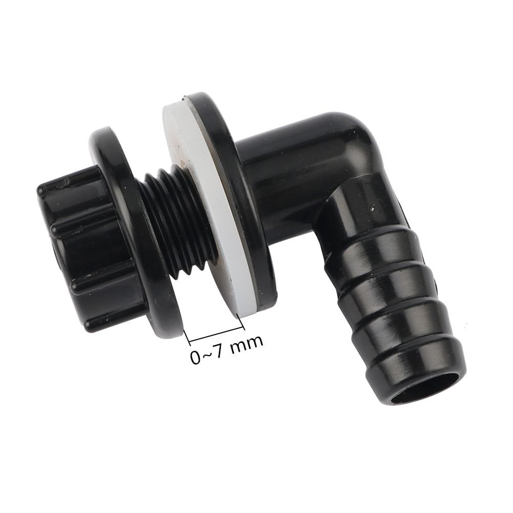 Garden Irrigation 3/8" to 14mm 90 Degree Elbow Connector Water Tank Fish Tank Aquarium Drainage Adapter Fittings 2 Pcs