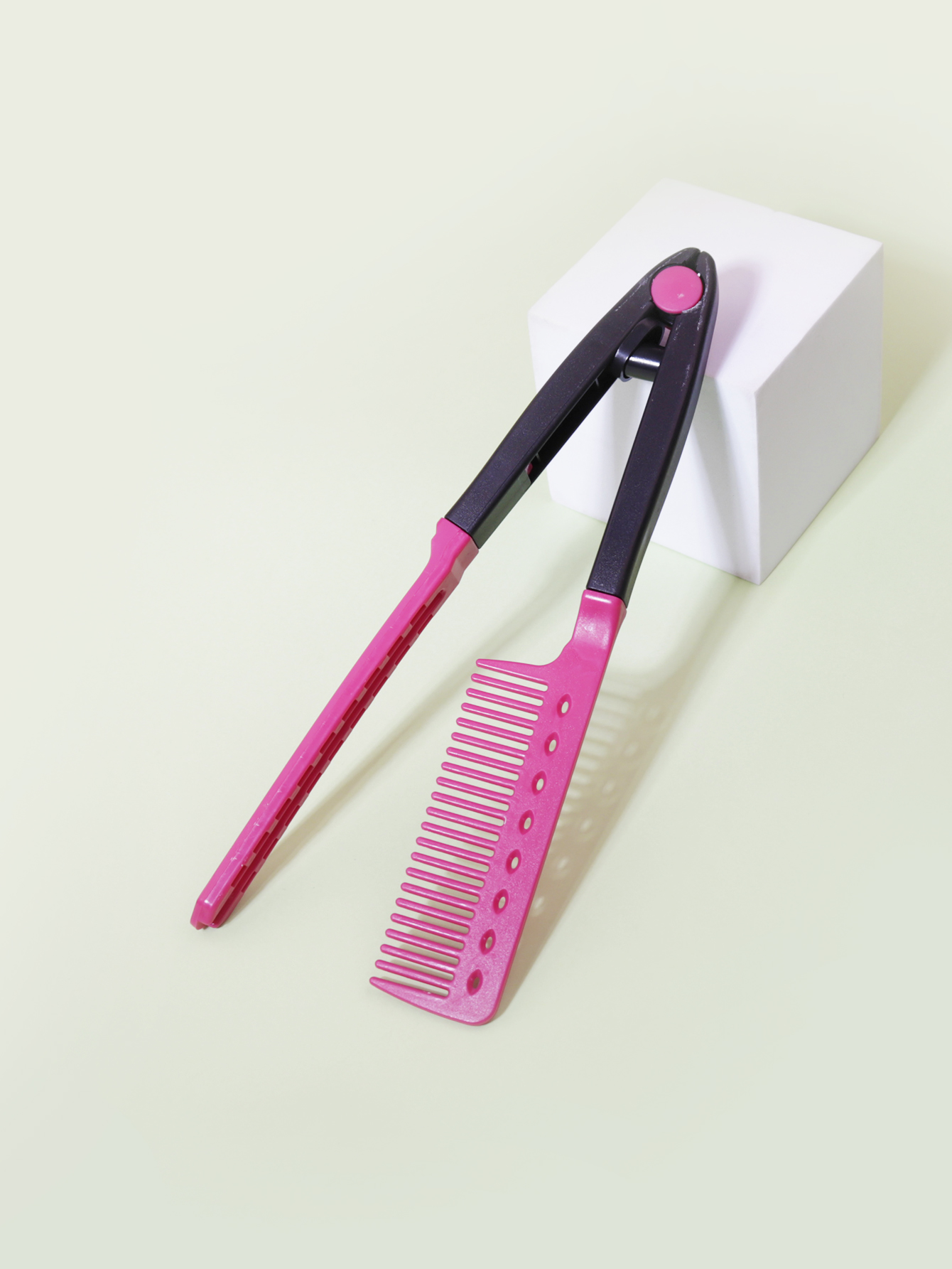 1 Uds. Peine plano, cepillo de pelo liso para peluquería, peine, alisador de estilismo de belleza, alisador de pelo liso en forma de V