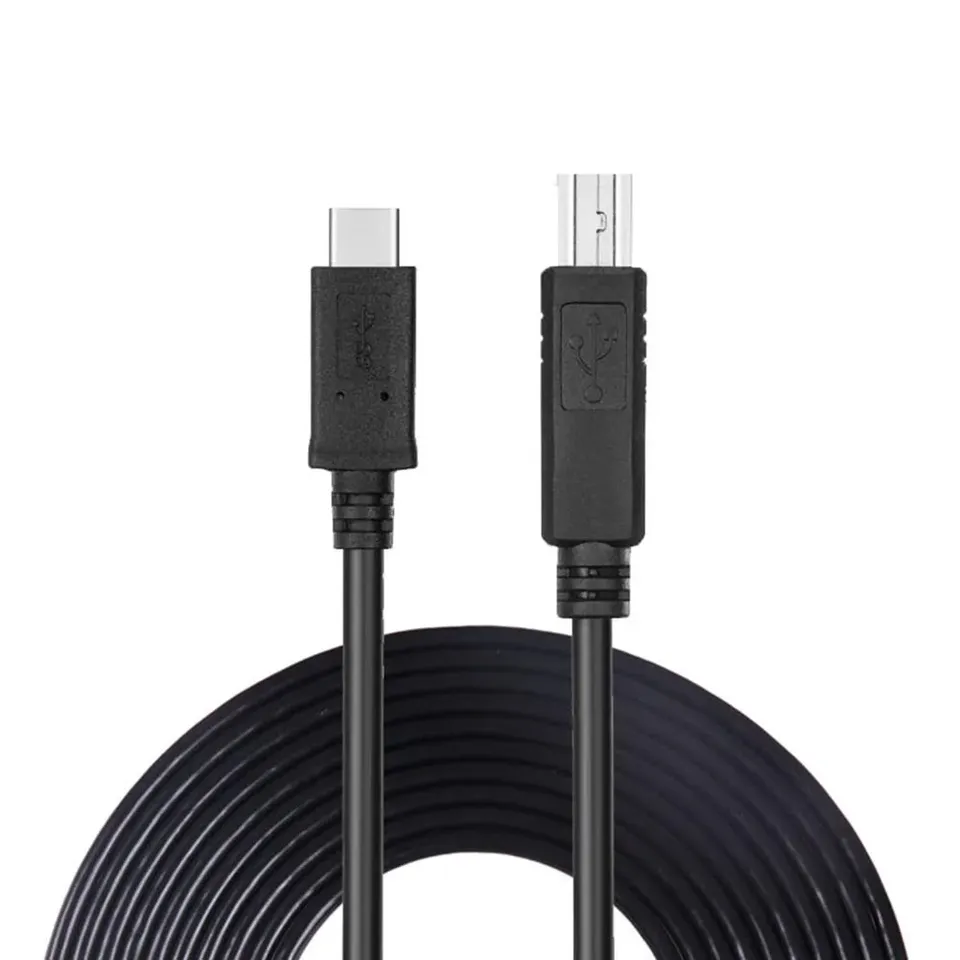1M 2M 3M 5M USB 2.0 datakabel Type-C naar USB-B printkabel Compatibel met Thunderbolt3 laptop voor printerscanner MIDI-toetsenbord