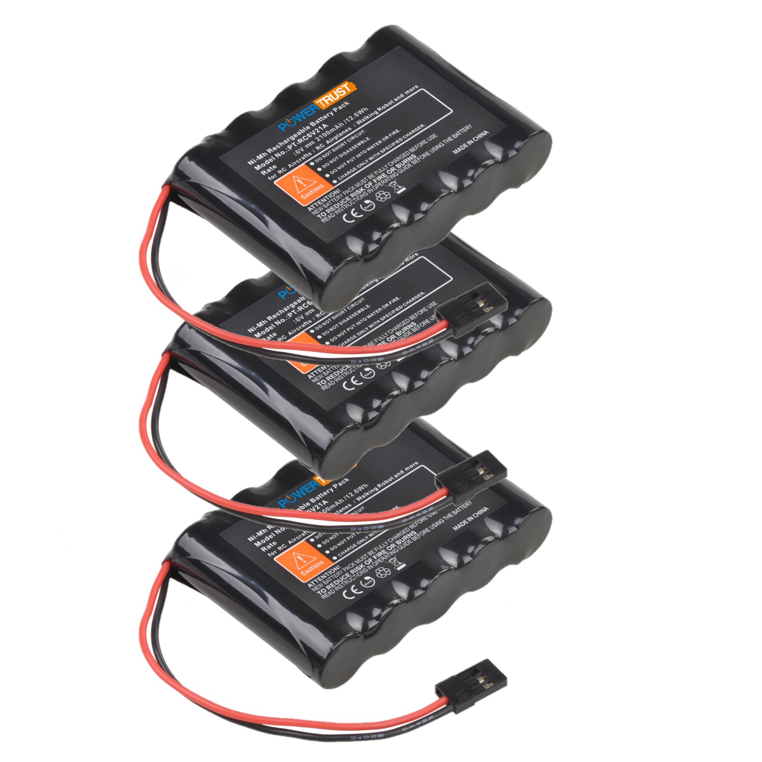 6v baterii cu conector hitec pentru aeronave rc, mașină cu telecomandă, baterie reîncărcabilă pentru robot ambulant: Alb