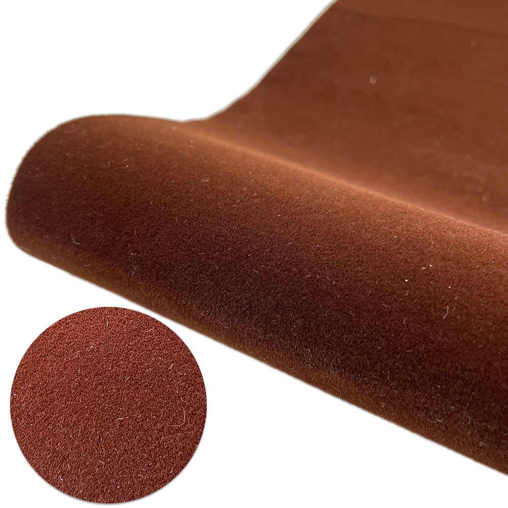 Revestimiento flocado de terciopelo autoadhesivo, hojas adhesivas de tela de fieltro para arte y manualidades, revestimiento para joyero, revestimiento de terciopelo suave para cajón: L / CAMEL