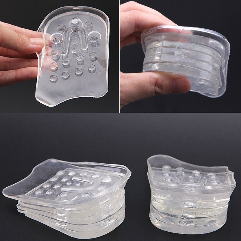 Foot Care 5 Layers Taller Insole Silicone Gel Inserts Lift Shoes Anti Slip Height Increase Comfortable Tenis