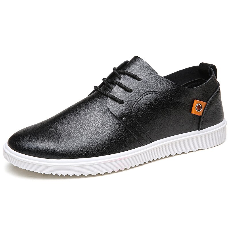 Casual læder mænd sko luksusmærke italiensk casual herre loafers mokkasiner åndbare snøre køresko