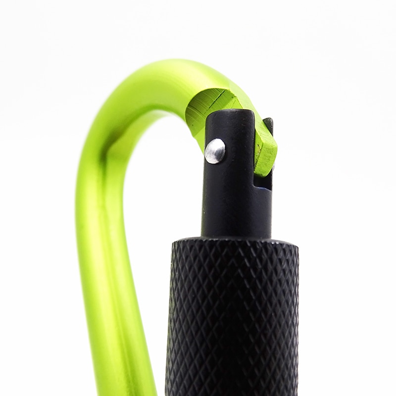 Karabijnhaak clip aluminium karabijnhaak multitool survival klimmen karabijnhaak sleutelhanger sleutel d-vorm schroefslot fleshaak hangend