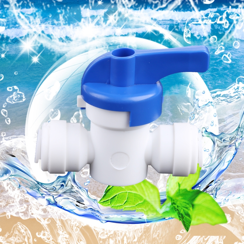 RO Water Reverse Osmosis 1/4'' Inline Ball Valve Quick Connect Shut off