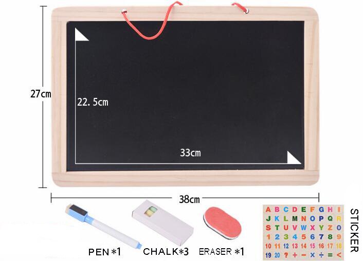Double Side Magnetic Blackboard Hanging Chalkboard Set