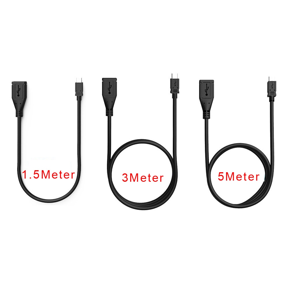 Micro USB Extension Cable 5V2A Power Adapter Micro USB connector Extend Cord 1m 3m 5mr for IP Camere / Electronic products