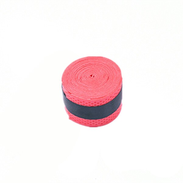1/3PCs Tennis Clap Rubber Badminton Racket Grip Handle Rubber Non-slip Sweat-absorbent with Racket Grip Handle Winding Tape: Red