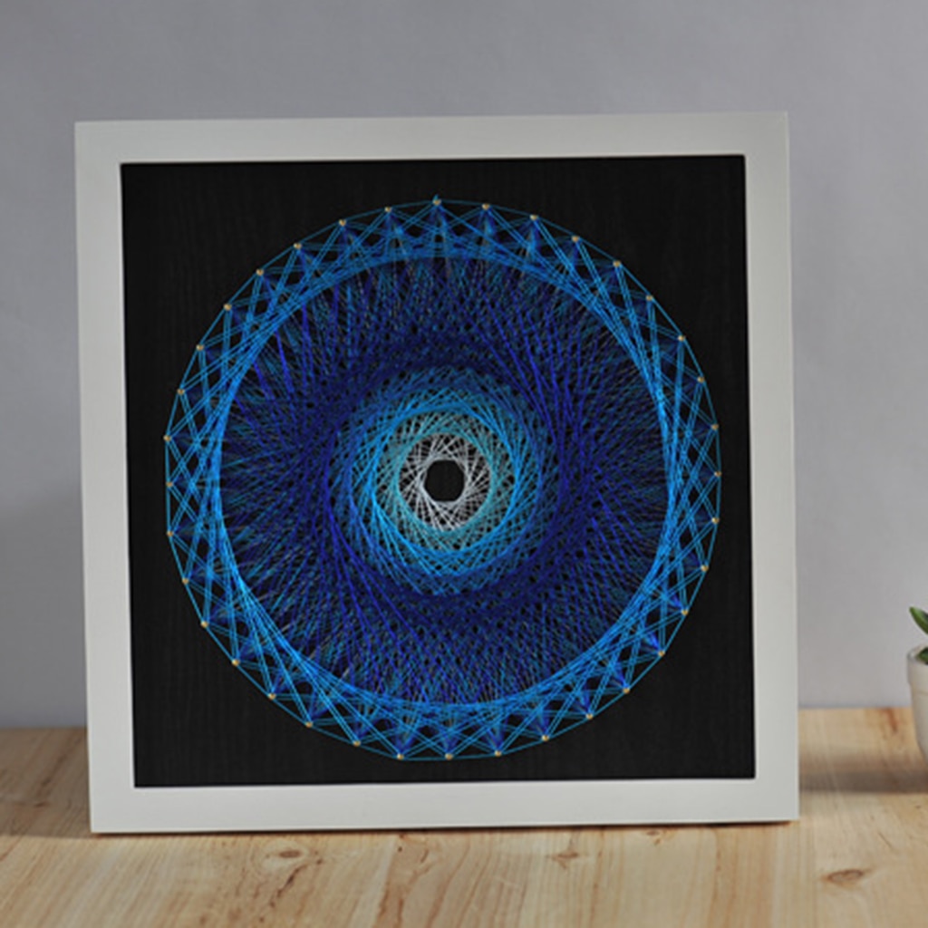 Funny Wall Art Bird's Nest Geometric Wood Board String Art Kit For Adult Kids Crafts Kit DIY Thread Nail Handmade Art