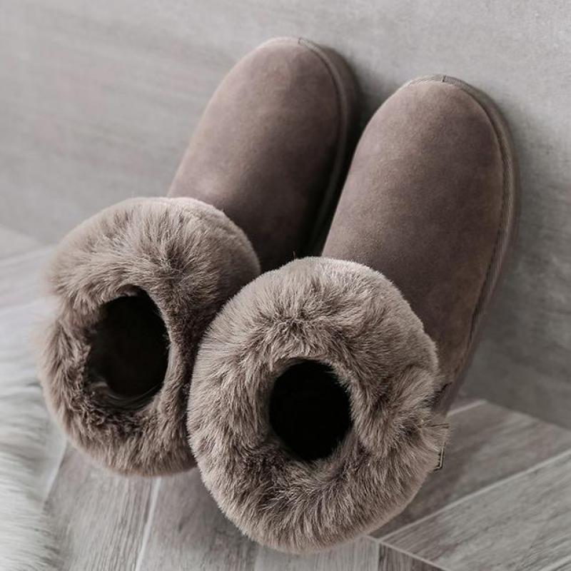 Süße Kurzen Schnee Stiefel Natürliche Winter Stiefeletten Frauen Winter Schuhe Runde Kappe Reißverschluss Zapatos De Mujer Winter Schuhe Frauen