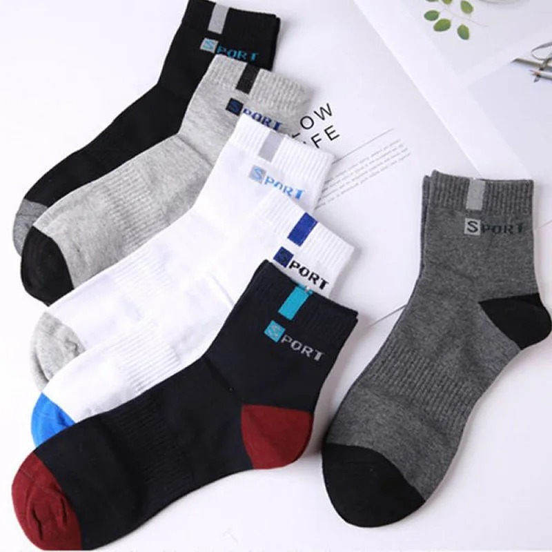 10 pares de medias deportivas de algodón transpirables para hombre, calcetines de fibra de bambú para otoño e invierno, desodorante con absorción de sudor, calcetines de negocios