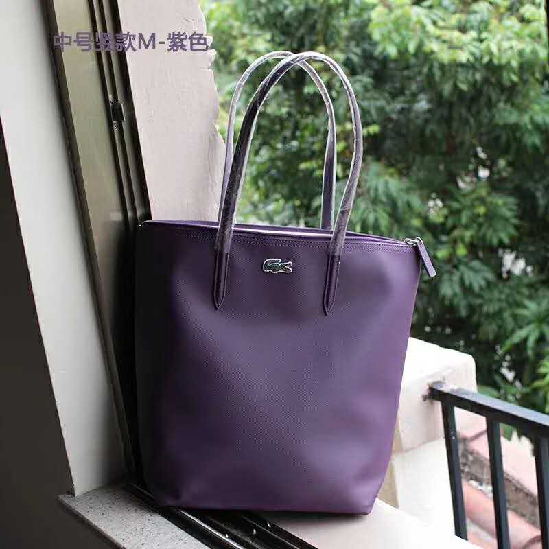 French vertical medium crocodile female bag shoulder handbag mommy large capacity shopping bag: Purple