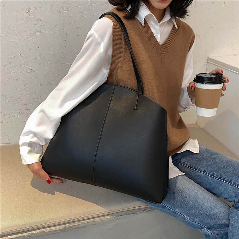 Sfm Vrouwen Schoudertassen Mode Lederen Schoudertas Messenger Bag Zoete Vrouw Zak Effen Kleur Schoudertas