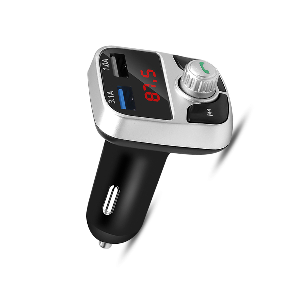 Car Kit Handsfree Wireless Bluetooth FM Transmitter LCD MP3 Player USB Charger 2.1A Car Accessories Handsfree