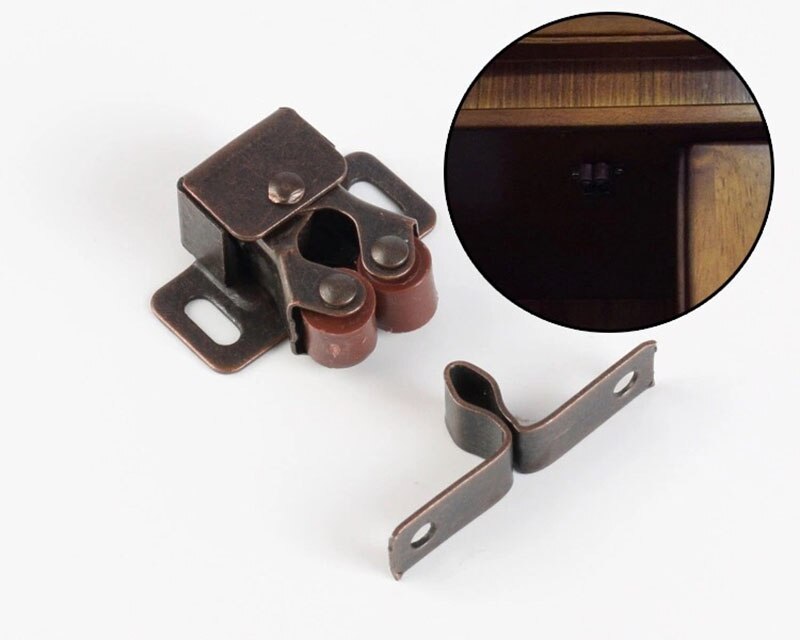 10 Pieces Cabinet Catches Door Closer Snap Buckle Closet Kitchen Lock Furniture Wardrobe Spring Drawer Hardware: B