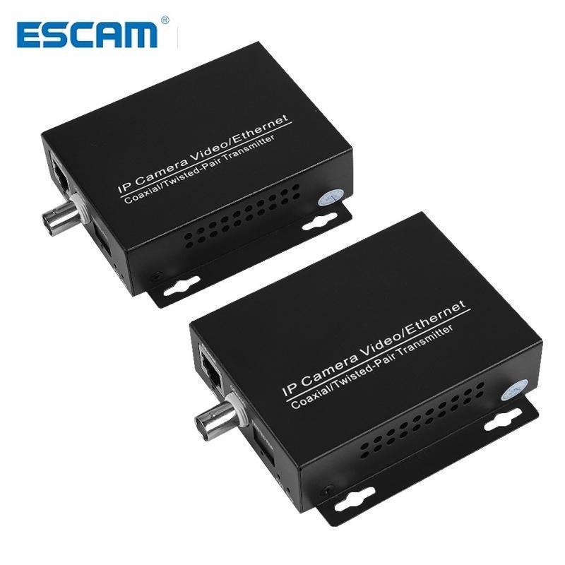 Escam 1 par ethernet ip extender over coax hd netværkssæt eoc koaksial kabel transmission extender til sikkerhed cctv kameraer