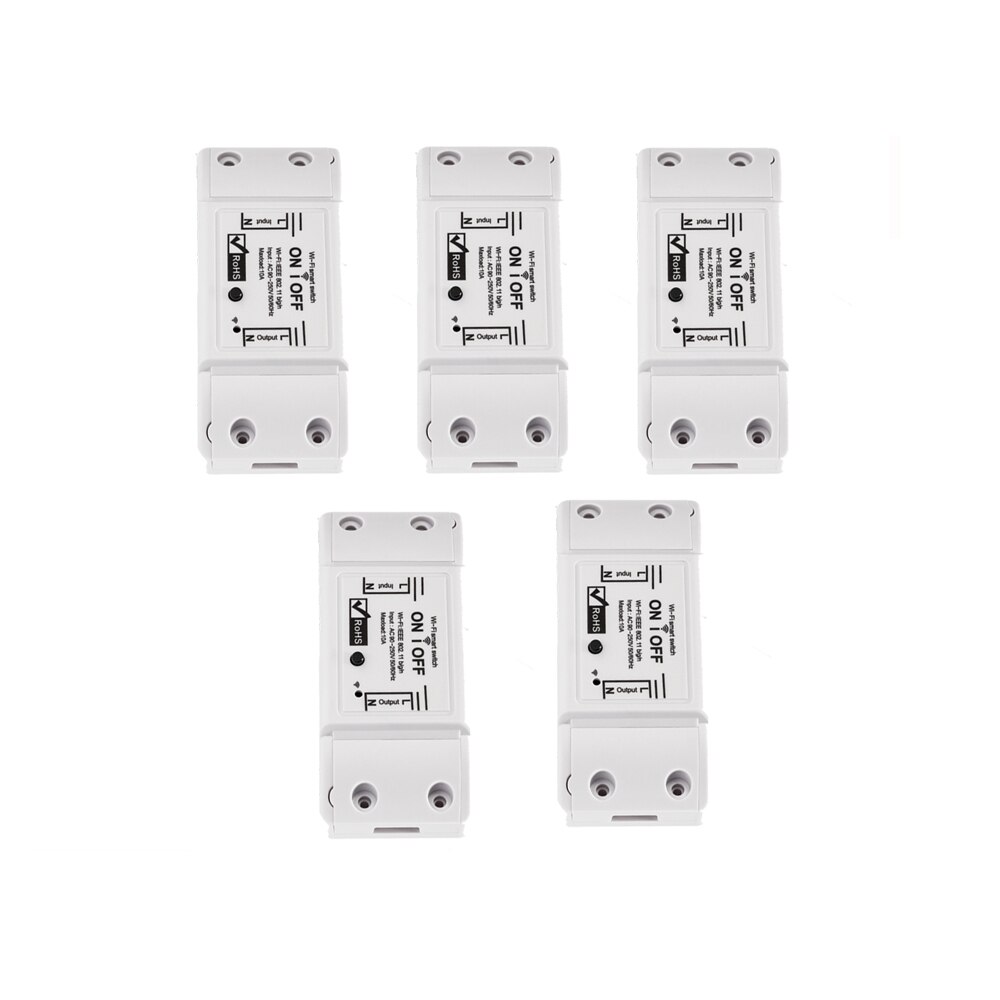Smart Home Switch WiFi Wireless Remote Control Circuit Breaker Circuit Controller Module Alexa Google Home Smartlife Tuya App: 5PCS