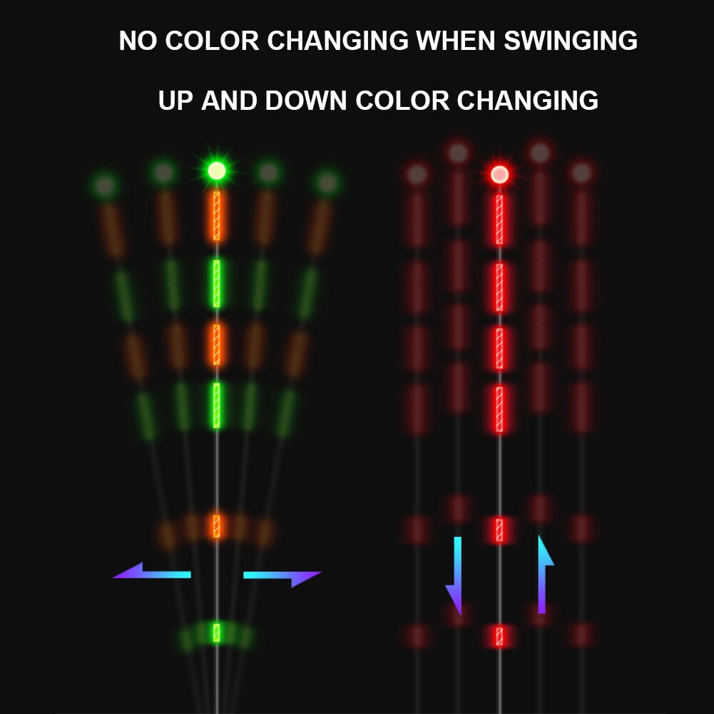 Smart Fishing Float Kleur Veranderende Lichtgevende Vissen Float Led Licht Nacht Vissen Automatisch Alarm Bite Haak Elektronische Vlotter