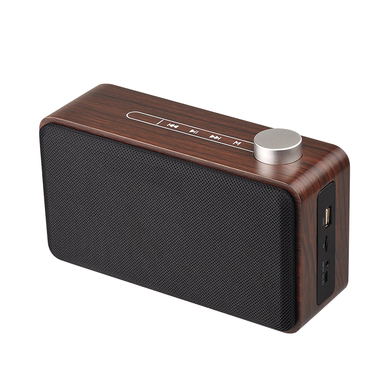 Retro Wooden Wireless Bluetooth Speaker Touch Operation 70MM Loudspeaker Home Stereo Audio Speakers