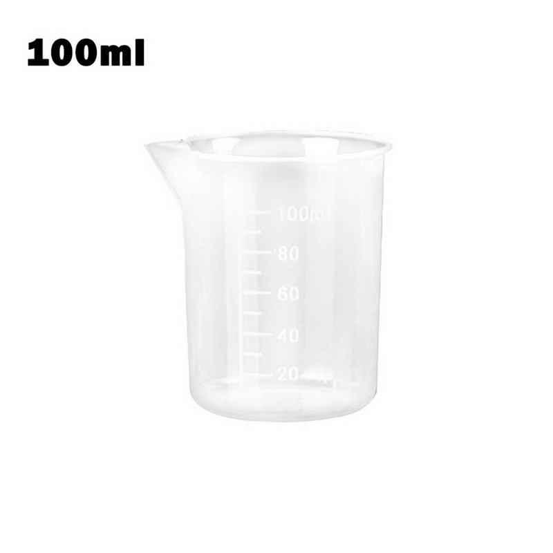 Transparent Plastic Graduated Measuring Cup Kitchen And Bar Supplies For Baking Beaker Liquid Without Handle Measuring Cup: 1pc 100ml
