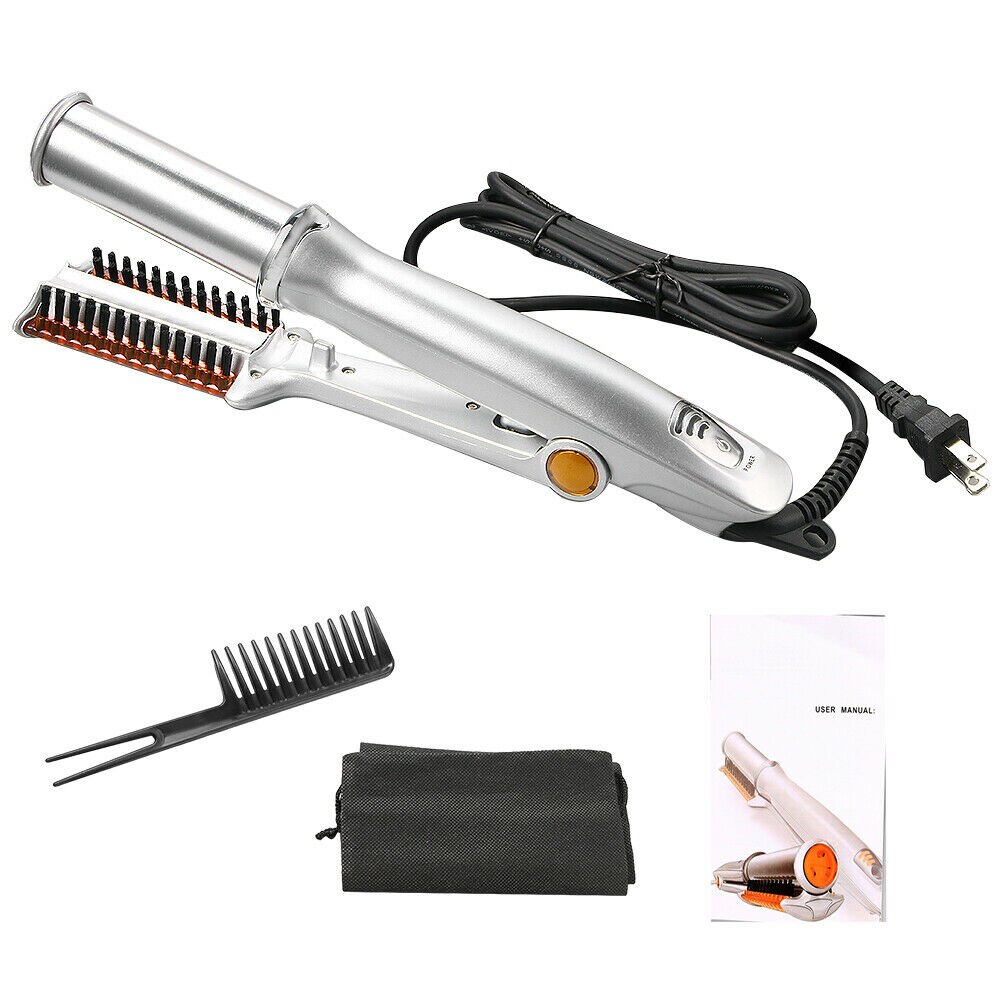 Haar Krultang Max 2-Weg Roterende Haar Krultang 2 In 1 Haar Krultang Stijltang Borstel Smoothing Hair Iron elektrische Haarborstel