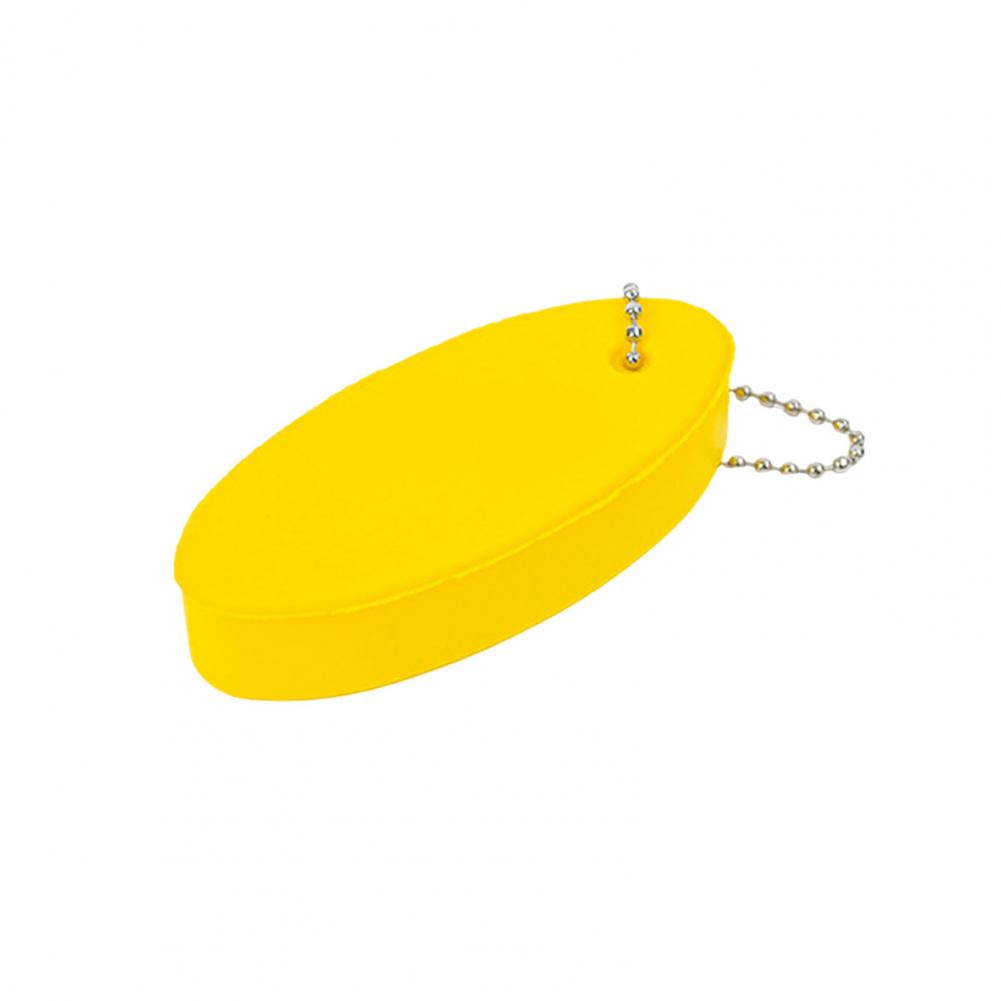 Float Keyring Waterproof Vinyl Foam Oval Float Key Rings Pendant Buoy Key Chain for Boating Fishing Surfing: Yellow