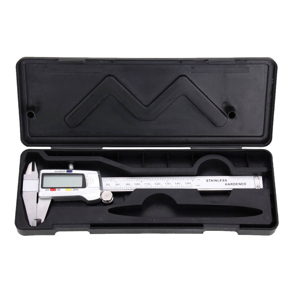 150Mm Schuifmaat Meten Tool Rvs Digitale Schuifmaat 6 Inch Meetinstrument: Silver with Box