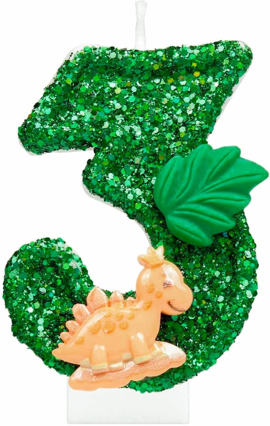 0-9 Number Birthday Candle,Happy Birthday Cake Candle, Birthday Baking Anniversary, Dinosaur Themed Party Supplies: cameo