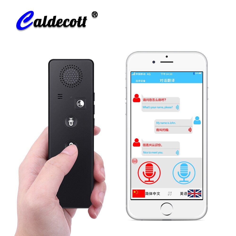 Caldecott Smart Instant Voice Translator 40+ Languages T3 Real Time Multi-Languages Speech Interactive Translation Tool