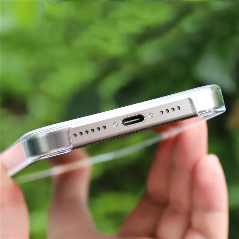 Original Transparent MagSafe Phone Case for iPhone 17 16pro max 15 16 Pro 13 14 Magnetic Wireless Charging Clear Hard PC Cover
