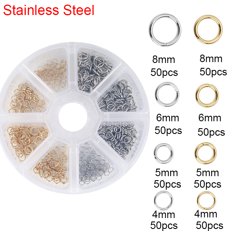 Jewelry Making Kit Set Box Stainless Steel Open Jump Rings Lobster Clasps Earring Hooks For Bracelet Findings Necklace Supplies: green