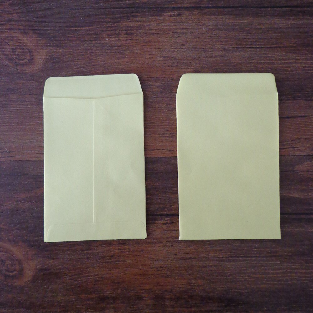 20pcs Light Yellow Envelopes Stationery Card Blank Envelopes Post Card Photo Letter Storage Party Favor Paper Bag