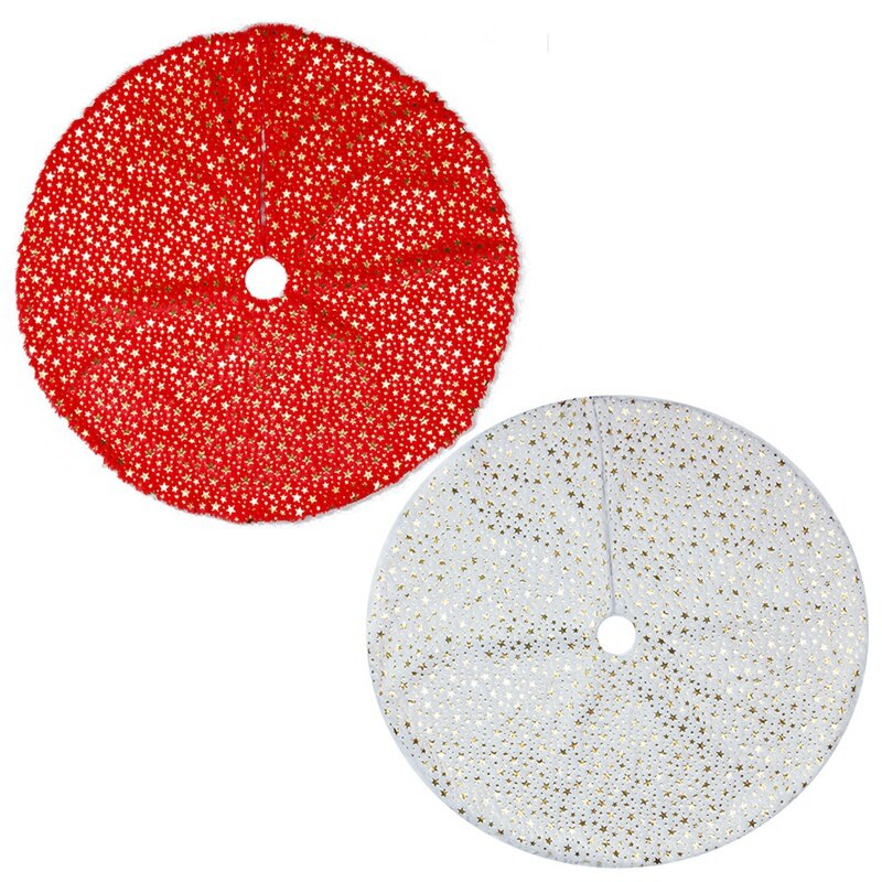 Five-Pointed Star Christmas Tree Skirt Printed Christmas Ornaments Natal Home Decoration Soft Christmas Products